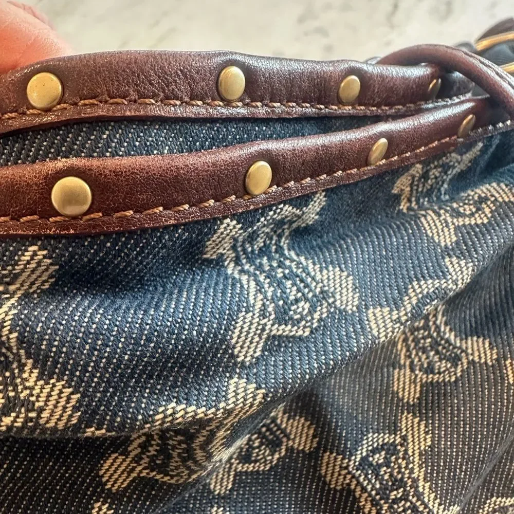Celine Blue and Brown Monogram Tote